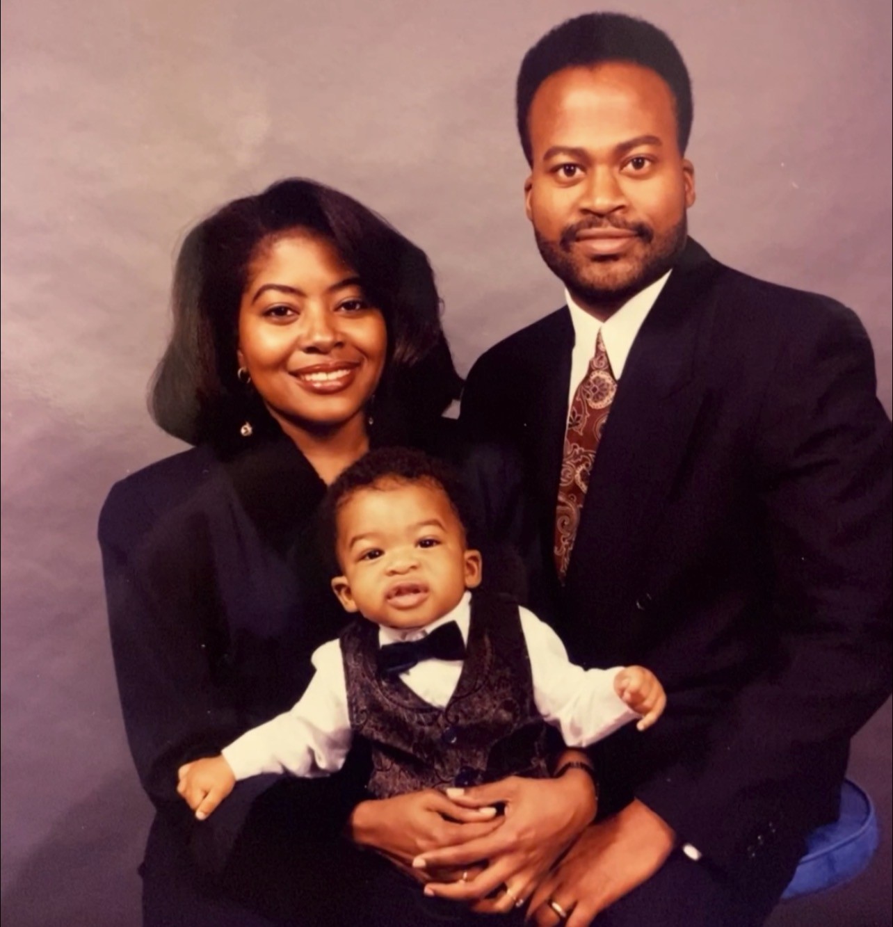 Dion with his mom and dad