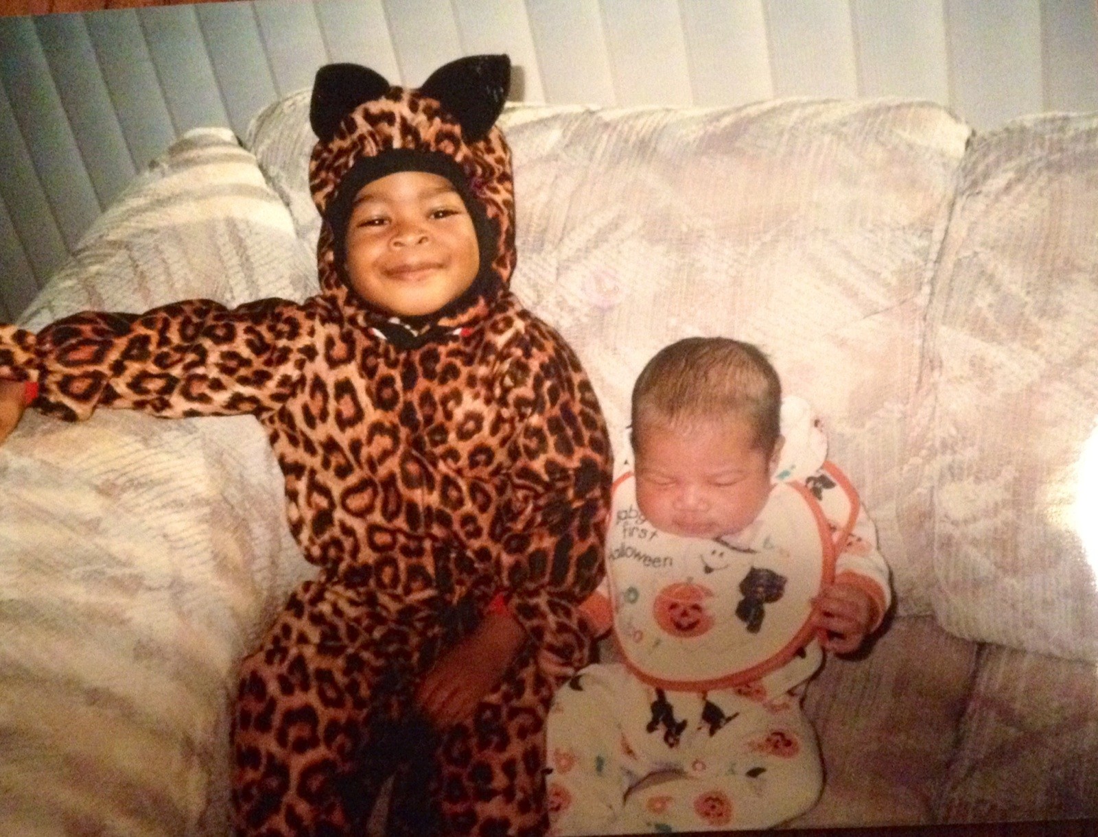 Dion and his brother on Halloween