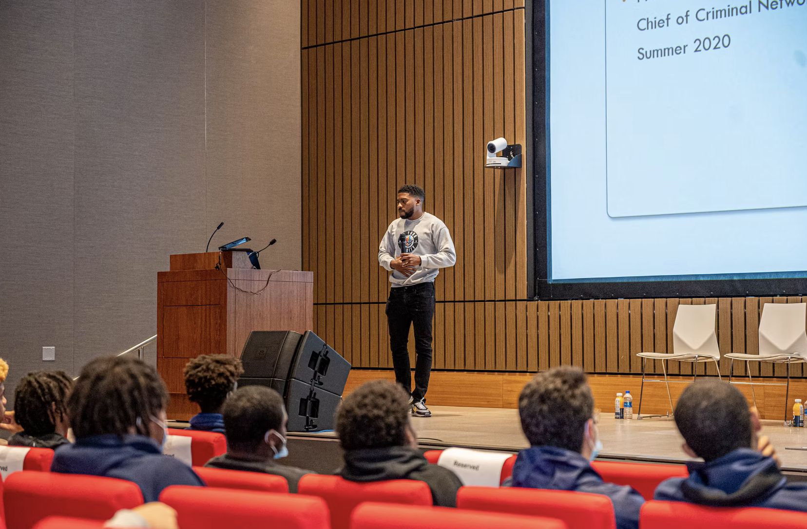 Dion teaching students