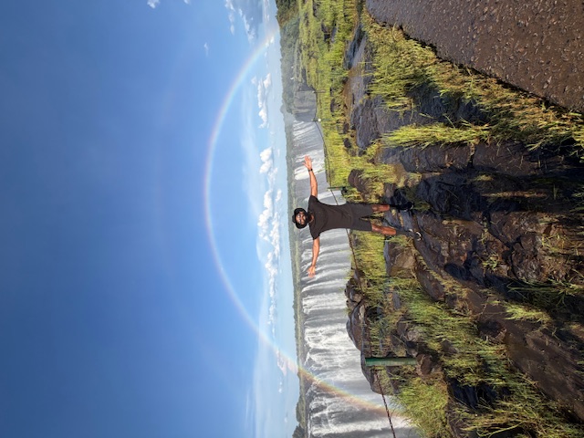 Khalil at Victoria Falls in Zimbabwe